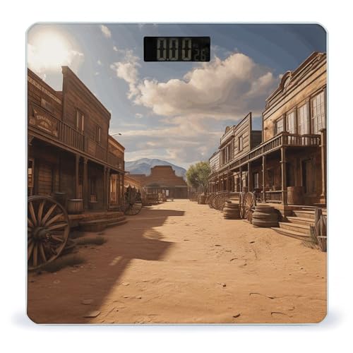 Báscula Digital de Baño Old Wild West Cowboy Town miniatura 1
