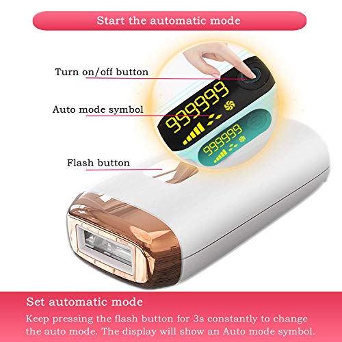 TUMAKOU Painless Permanent Hair Removal Device for Women & Men - 999,999 Flashes - Home Use for Face, Armpits, Arms, Chest, Back, Bikini Line and Legs (Hair Removal Device) - Thumbnail 7
