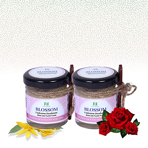 Image of Blossom Deodorant for Women &Men | Free from Aluminium and Baking Soda | Deo for Women, Deodorant Cream with Rose, Ylang Ylang and Lavender (30 g, Pack of 2)