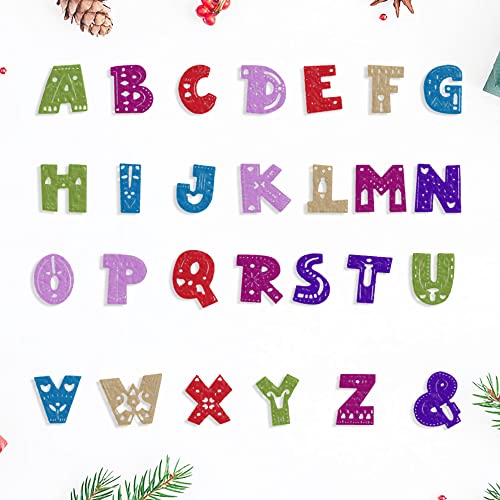 Alibbon Christmas Alphabets Die Cuts For Card Making And Scrapbooking, 26 Letters Cutting Dies Metal Template Molds, 26 Alphabets Dies For Diy Photo Album Paper Embossing Card Making Decoration #TOP2
