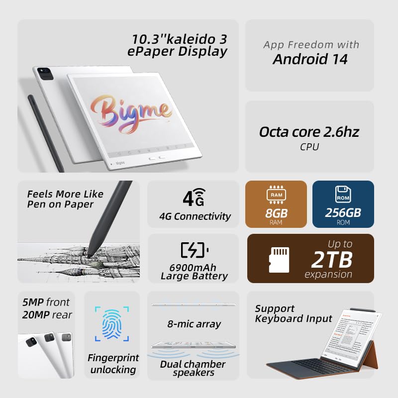 Amazon.com: Bigme B10 Color E-Paper Tablet, 10.3 Inch Ebook Reader