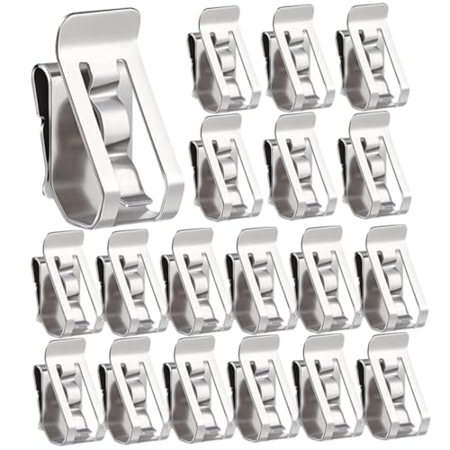 BESPORTBLE 50pcs Stainless Steel Solar Panel Cable Clips Wire Clamps Cable Holders for Solar Photovoltaic Systems