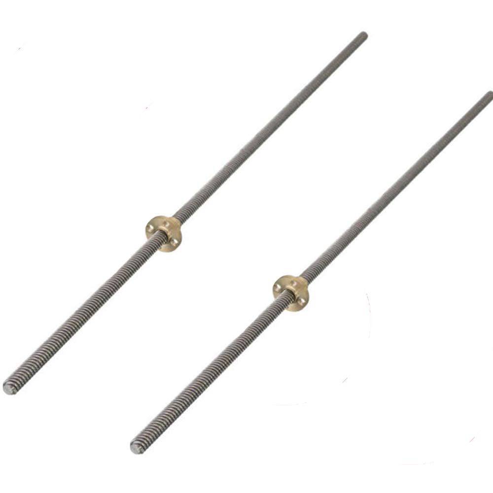 Robocraze 3D Printer Trapezoidal Screw THSL-400-8D Lead Screw Dia 8mm Thread 8mm Length 400mm with Copper Nut (Length: 400 mm), Set of 2 | 3D Printer Project (B07MZ742R8) Amazon Price History, Amazon Price Tracker