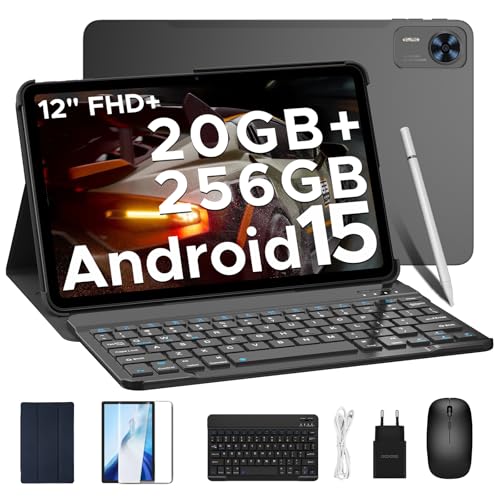 DOOGEE T36 Tablet Android 15, Tablet 12 Pulgadas 2.4K 90Hz, Tablet Octa-Core, 20GB+256GB/2TB Tablet...
