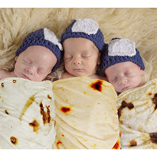 Admitrack Tortilla Wrap Blanket,Burritos Round Wrap Blanket,Tortilla Throw Blanket,Funny Realistic Food Round Blanket,Novelty Burritos Throw Blanket For Adults&Kids #TOP5