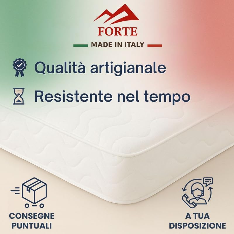 FORTE - Coprirete Matrimoniale 160x190 Imbottito, Resistente Dotato di Lacci agli Angoli, Salvaguarda le Pelli Sensibili con Prioprietà Anallergiche ed Antiacaro, Prodotto in Italia