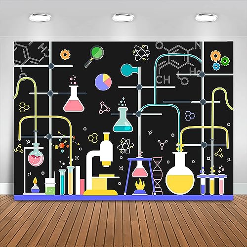 Fitumiw Chemical Science Birthday Party Backdrop 7x5ft Chemical Experiments Science Party...