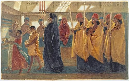 Pintura sobre lienzo abstracta de óleo clásico religioso de 60x90