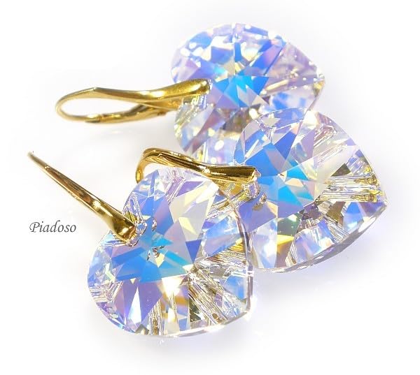 Conjunto Aurora corazones de plata esterlina con cristales para un brillo sofisticado 4