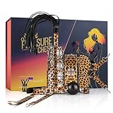 LoveBoxxx SM Bondage Set (Leo Print – 9 tlg.) BDSM Box für Paare, Erotik Spielzeug