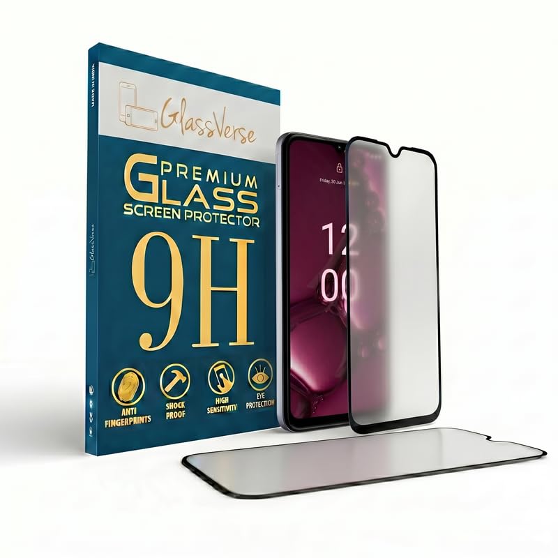 Image of GlassVerse D+ Matte Tempered Glass With 18H Hardness For Nokia G42 5G (Pack Of 2) with Free Installation Kit Full screen Coverage - 6.56 inch