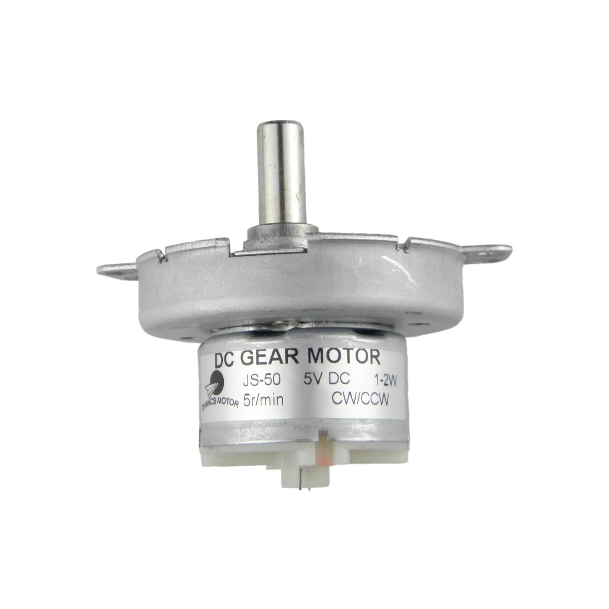 CHANCS DC Gear Motor Fan Motor Brushless DC Motor JS-50 5V 5RPM D-Shaft Gear Motor POM Plastic Gear Gearbox