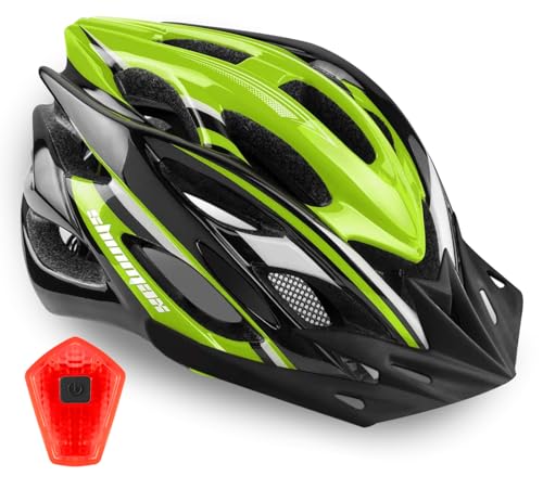Shinmax Casque Velo Homme Femme Casque Vélo avec LED Lampe de Sécurité Protection Casque VTT et...
