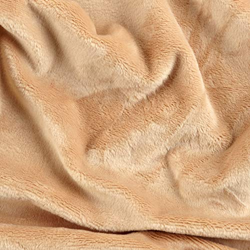 Shannon Minky Solid Cuddle 3 Camel, Fabric By The Yard #TOP3