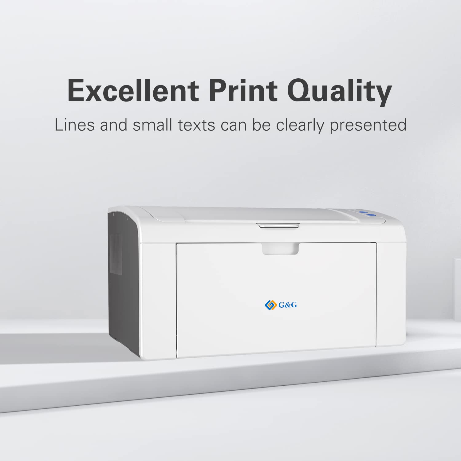 G&G P2022W Stampante Laser Bianco e Nero Wifi, Singola Funzione A4 Stampanti con Toner Laser in Offerta, 23 ppm, Compatta per Ufficio/Casa