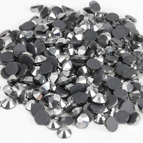 Image of beadsland Crystal Hotfix Rhinestone,Machine Cut Stone 1440pcs /pkg (Silver Hematite SS16 /4mm)