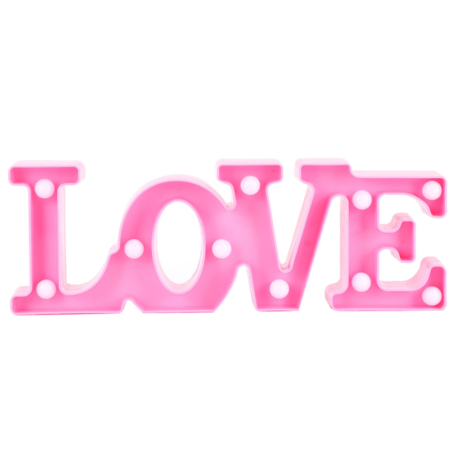 Gsycle Love Light up Sign, Valentines Decorations Love LED Light Sign Love Letter Love Valentines Day Decorations for The Home(Pink)