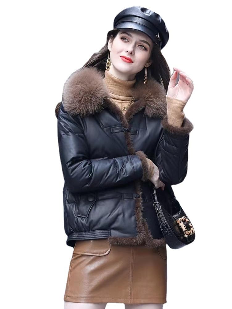 Amazon | [JINLUN] ダウンジャケット レディース ファーコート