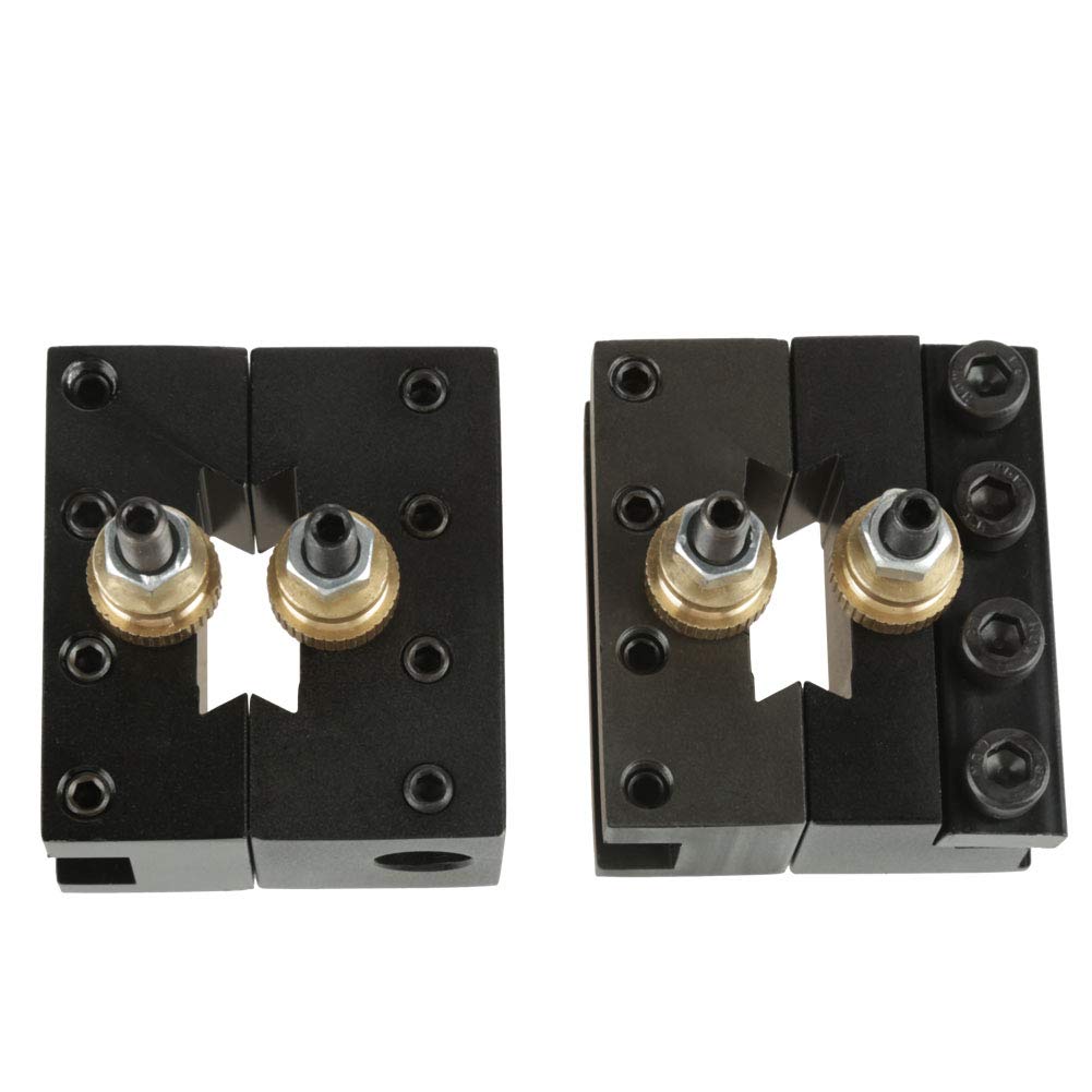 Akozon Postes de herramientas 4 piezas Mini torno Kit de soporte de herramienta de cambio rápido soporte de herramienta giratorio de hoja de perforación soporte de cambio rápido