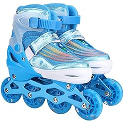 Changor Line Roller Patines de alta resistencia para entrenamiento de equilibrio de patines, establo ajustable para niñas al aire libre (m)