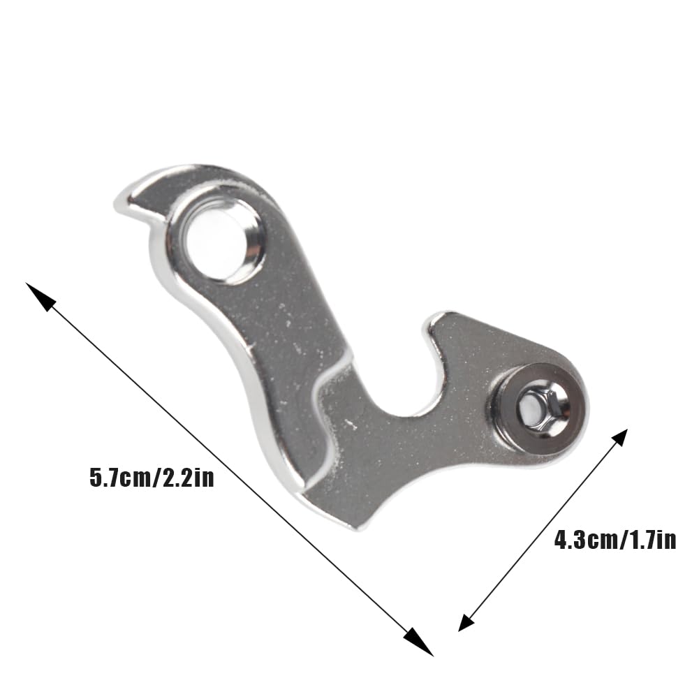 Gancio Deragliatore Universale, Bicicletta in Lega Alluminio Gancio Cambio Posteriore Compatibile con MTB Bici da Strada e Piegevoli Protezione Telaio e Cambio da Urto e Cadute Include Vite
