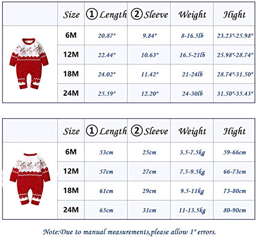 Baby Kerst Trui Romper Gebreide Rendier Jumpsuit Outfits - Afbeelding 8