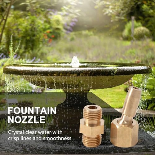 Image of MAXAIR Brass 1 /8 Inch Adjustable Fountain Nozzle - 3mm Ball Joint Jet for Water Curtain - Garden Pond Decoration (Pack of 20)