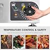 WeChef Commercial Electric Griddle 14 1800W Countertop Griddle Flat Top Restaurant Grill Non-Stick Flat Temperature Control 122 to 572 Degrees