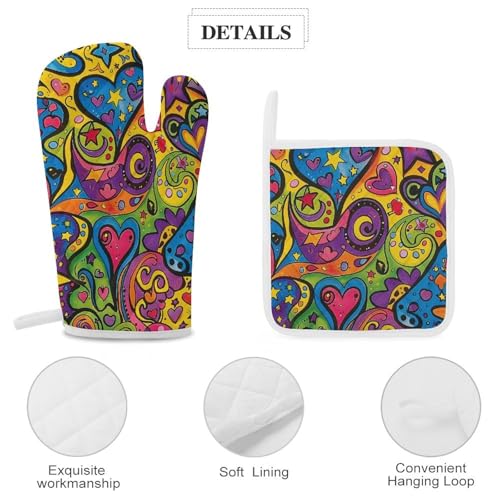 Gants de cuisine et maniques graffiti isolants pour four - 5