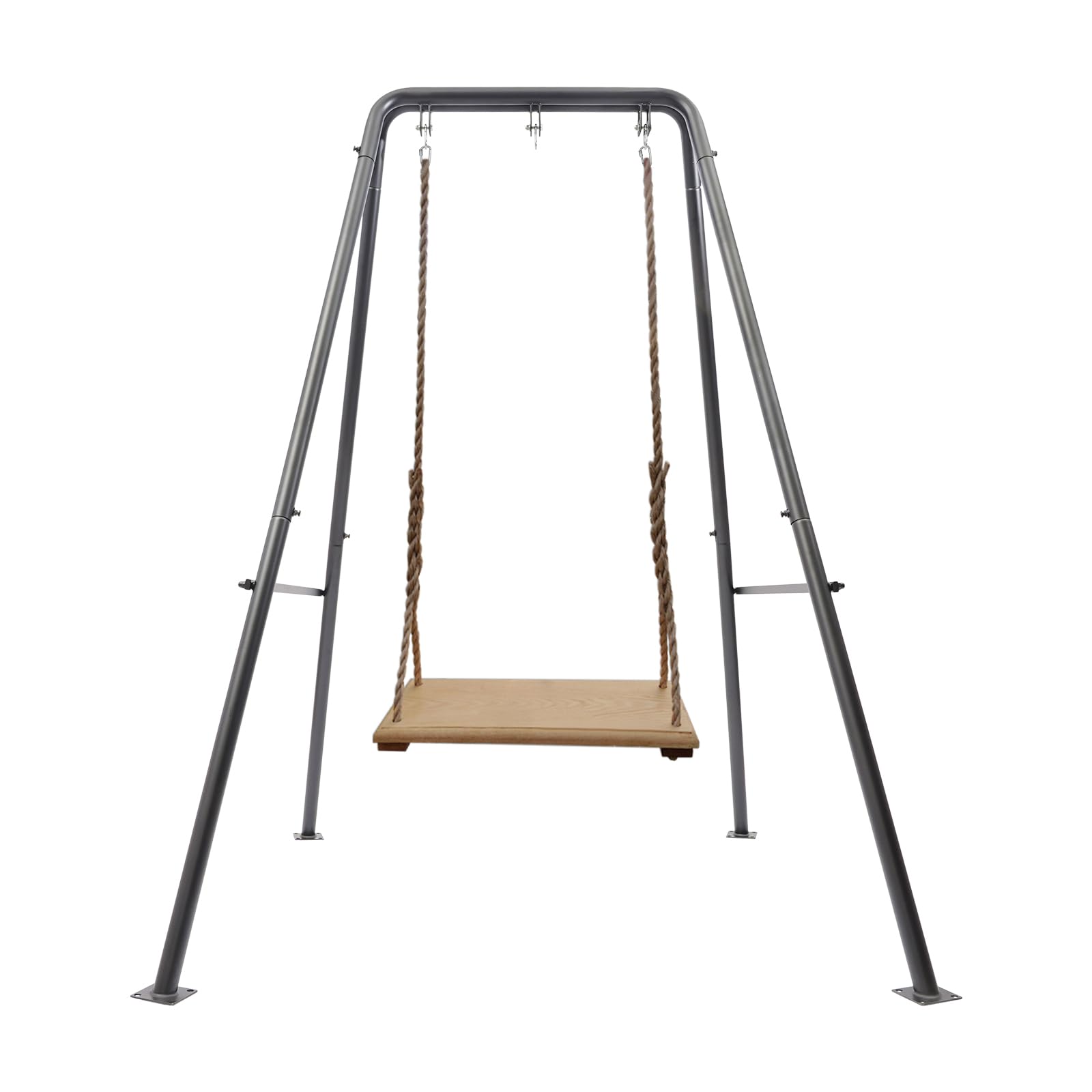 Hängemattengestell, Gestell für Hängesessel in A-Form Metall Ständer, Die dreieckige Hängeschaukel Hängematte Gestell Schaukelgestell für innen/außen Balkon Terrasse (Schwarz)