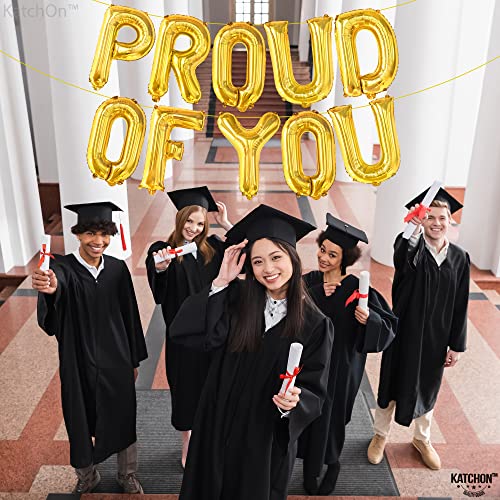 Image of Gold Proud of You Balloons - 16 Inch, Mylar Foil Balloon Banner For Graduation Party Decorations, We Are So Proud Of You Balloon Banner For Graduation Decorations 2026, Graduation Party Decor, KatchOn