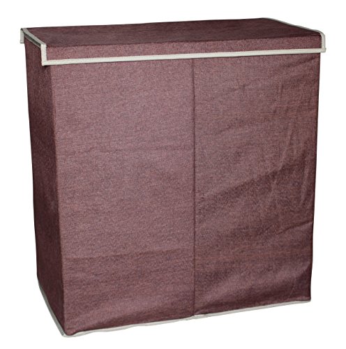 Sodynee Double Closet Laundry Clothes Hamper Sorter Basket Bin with with Magnetic Lid