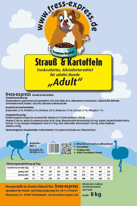 Strauß und Kartoffeln