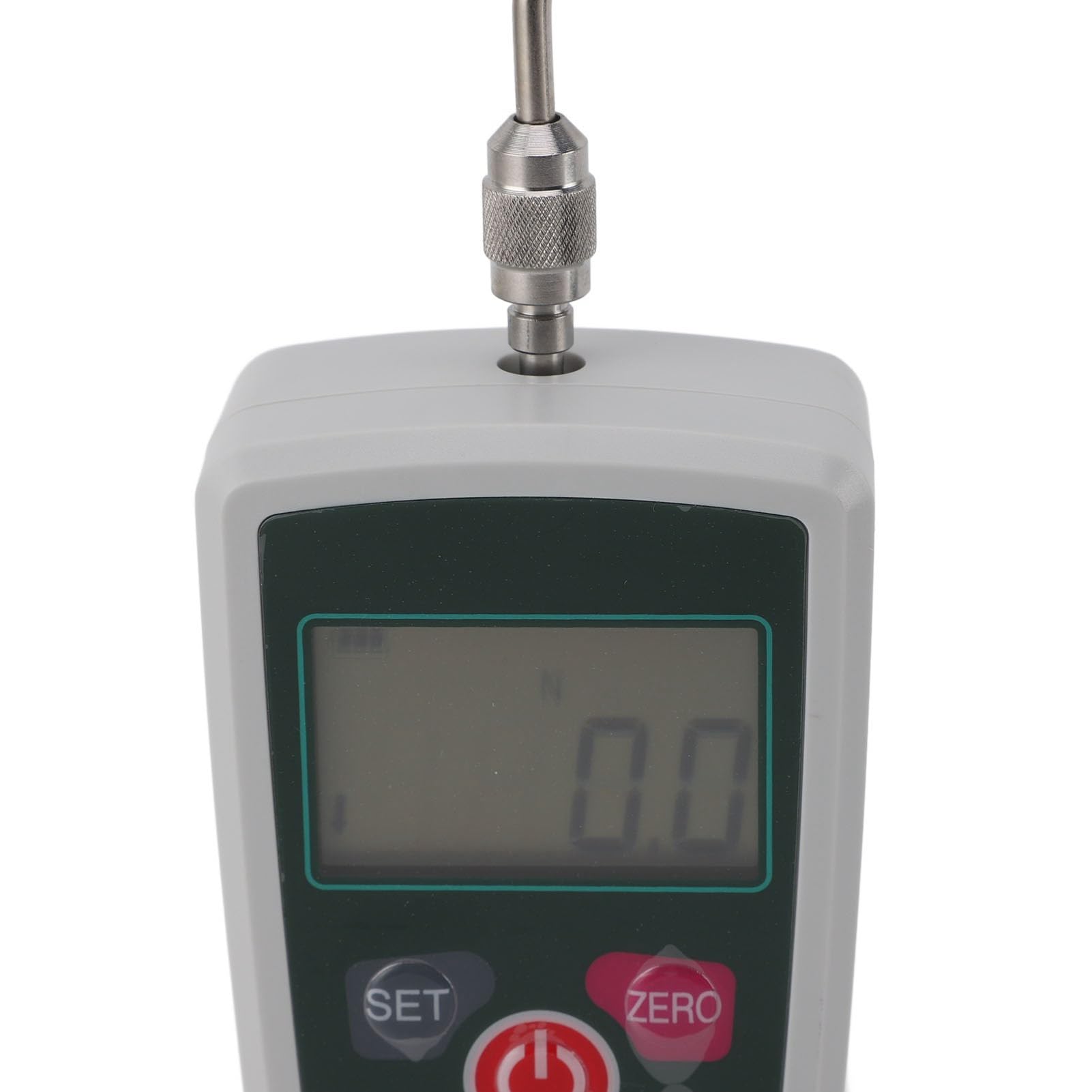 LiebeWH Cyfrowy Miernik Siły 100N Tester Push-pull ze Stopu Aluminium z Wbudowanym Czujnikiem Przenośny Miernik o Wysokiej Dokładności z 6 Głowicami Mocującymi do Kontroli Laboratoryjnej Mechaniki