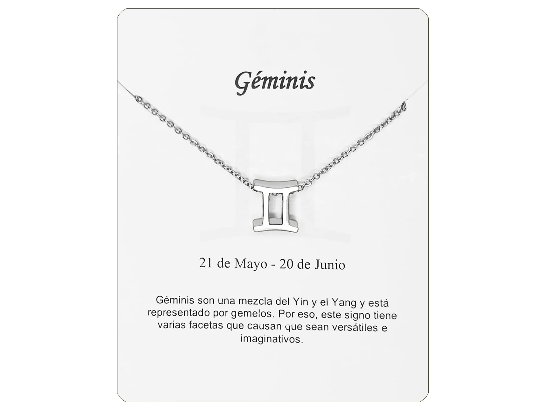 Collar Signo Zodiaco Acero Inoxidable hermosa Tarjeta Significado Signo Zodiacal Colgante Horóscopo Para mujer Regalo Cumpleaños — view 16