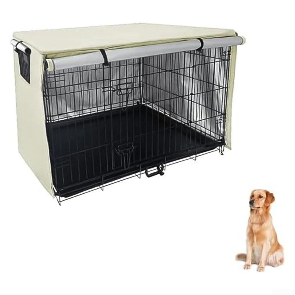 RichVibe La funda de malla para jaula de perro permite personalizar la visibilidad y ventilación para mascotas (109 x 74 x 76 cm)