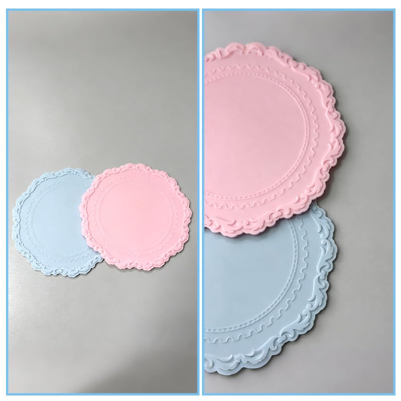 3 Colors Wax Seal Silicone Pad Set (Blue Pink Gray), Wax Stamp Mat for Card Invitation Handmade Crafts