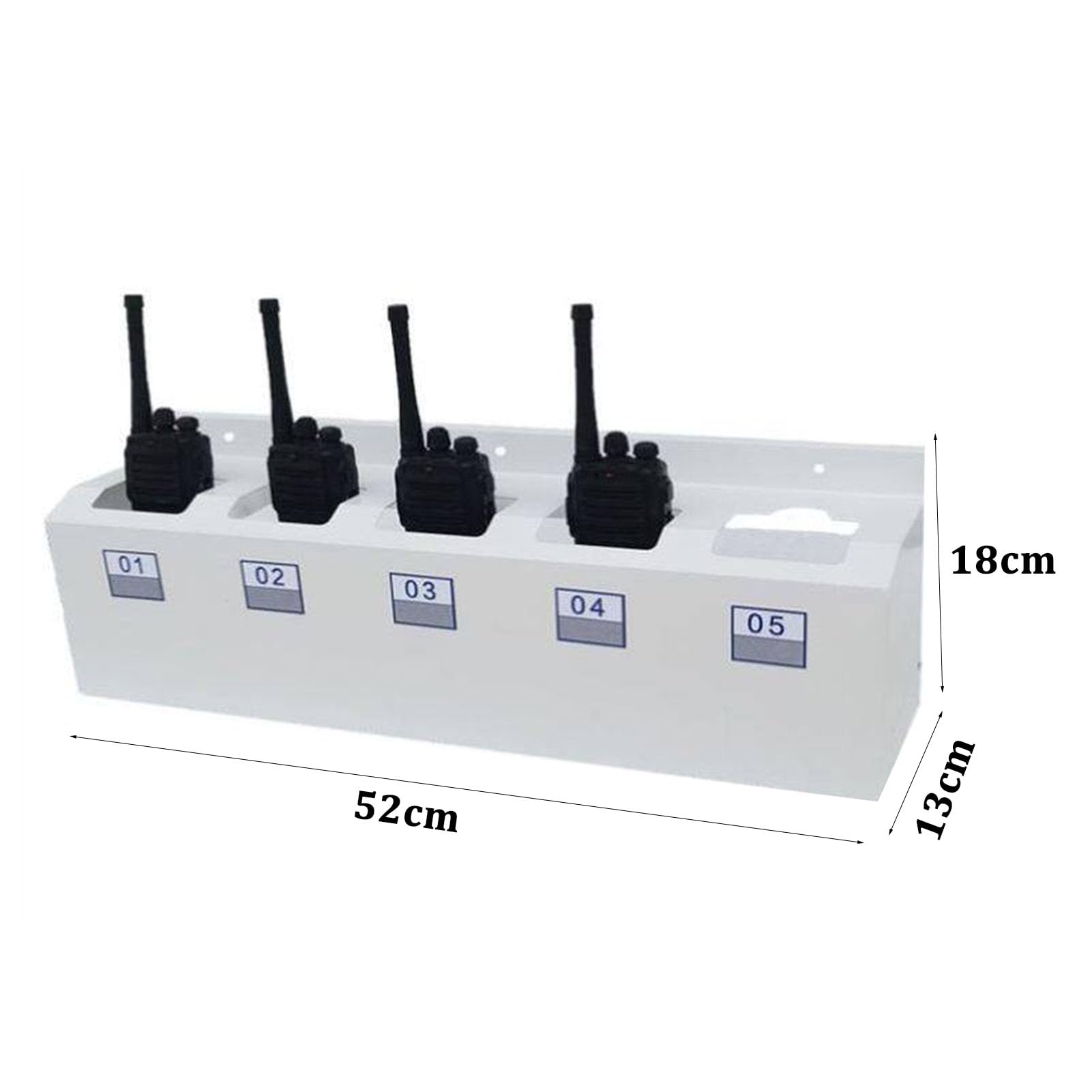 Organizer Ścienny Walkie Talkie 2 Way Radio Organizator Rack | Strażak Multi Unit Handheld Radio Holder,Uniwersalny Futerał Radiowy,Uchwyt Walkie Talkie z podstawą ładującą,dla szkoły
