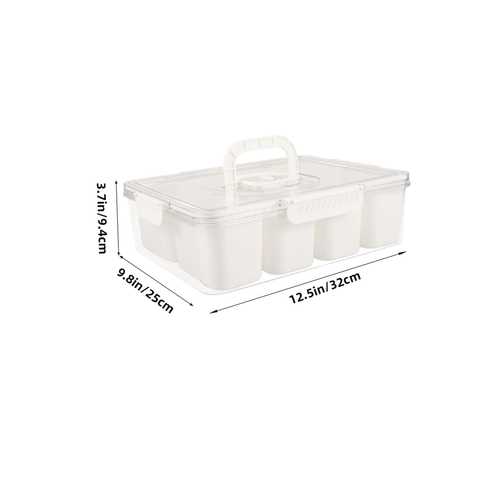 Scatola porta snack portatile in stile europeo con manico, vassoio compatto per caramelle e frutta secca per una facile conservazione e divertimento in movimento