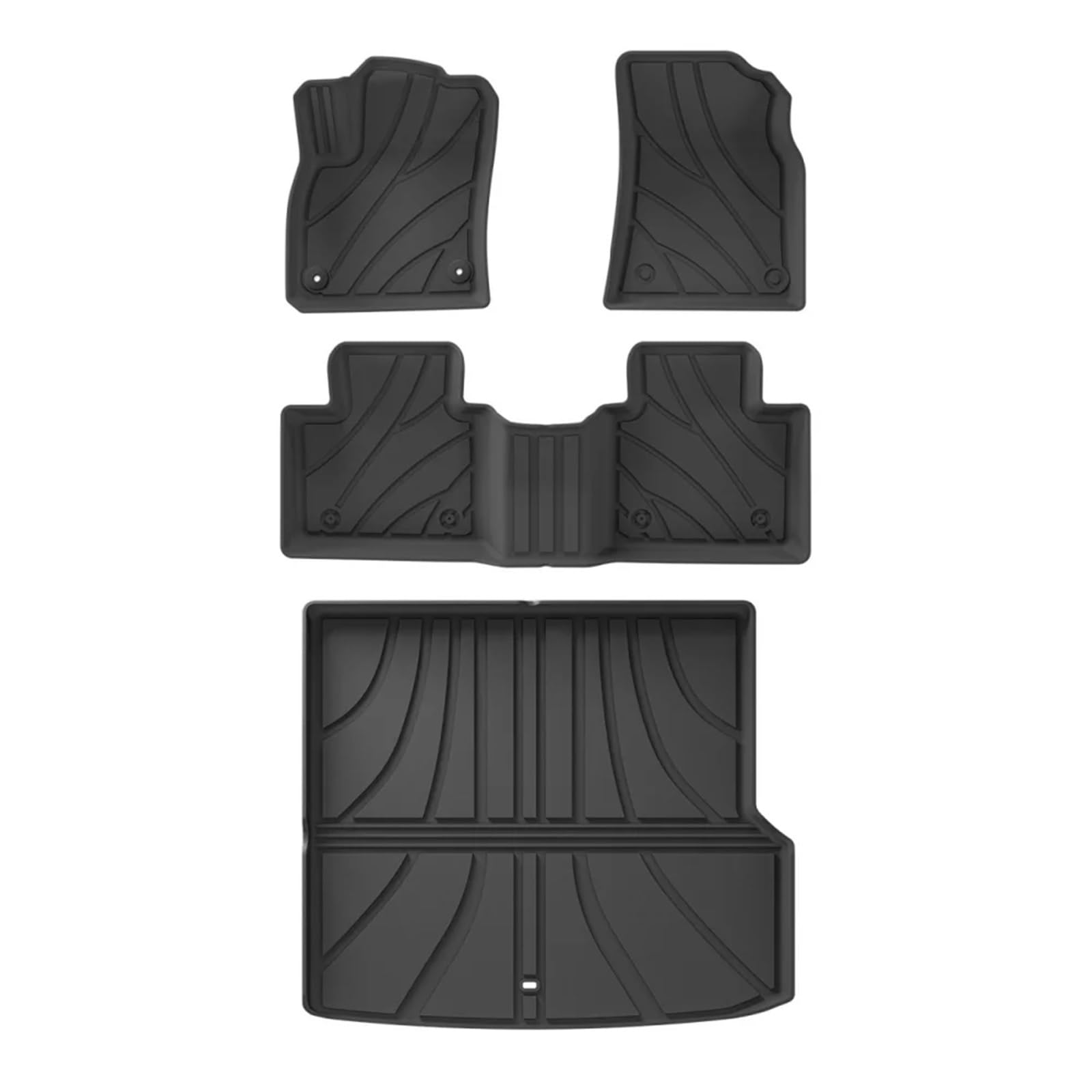 Compatible for Geely Monjaro Xingyue L 2025 2026 Fuel Version Car Floor Mats Cargo Liner Trunk Mat TPE 3D Foot Pad Accessories Black(25Xingyue L LHD 4PCS)