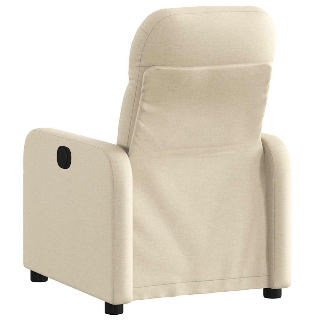 Genérico Sillón reclinable eléctrico de Tela Crema,Mobiliario,Sillas,Sillones,Crema,22.6 kg,3206785