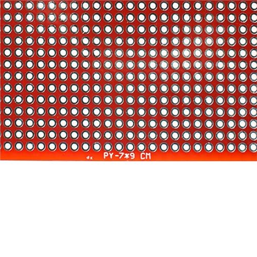Placa Prototipo Roja de Doble Cara PCB 5x7 cm para Proyectos de Electrónica Universal 6