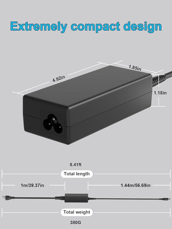 HSXIRQA 100W USB C Universal Laptop Charger for Lenovo HP Dell Acer Asus Toshiba Geteway Samsung MacBook IBM Fujitsu Sony LG MSI Notebook Ultrabook Chromebook Computer AC Adapter Power Cord by HSXIRQA - Image 6