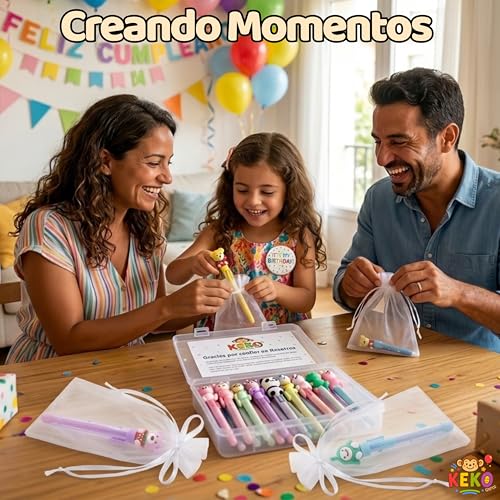 Miniatura 8 de Keko Pack 30 Gomas De Borrar Divertidas, 30 Bolsas,1 Chapa Cumpleañera, Pack Regalos Cumpleaños Niños Colegio, Detalles Cumpleaños Niños Infantil, Regalos Alumnos Primaria, Relleno Piñata Infantil