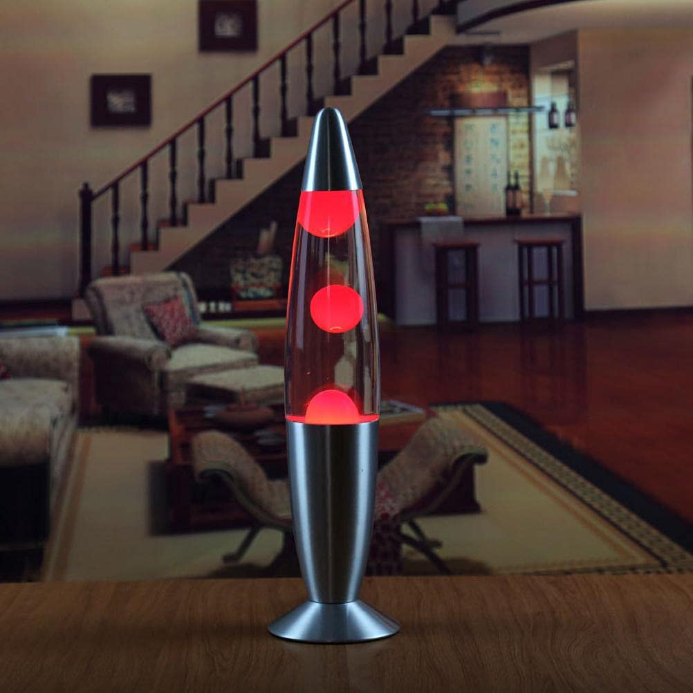 Lámpara de Lava volcánica Creativa de aleación, lámpara de Noche para Dormitorio, lámpara de Noche, Luces Decorativas de Cera con Fondo metálico, lámparas de Medusas