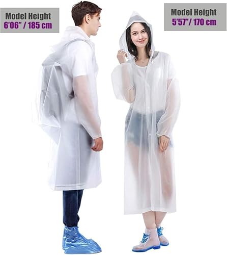 Stay Stylish and Dry: HLKZONE Packable Rain Ponchos for Adults, 2-Pack - Perfect for Travel and Everyday Adventures! - Image 5