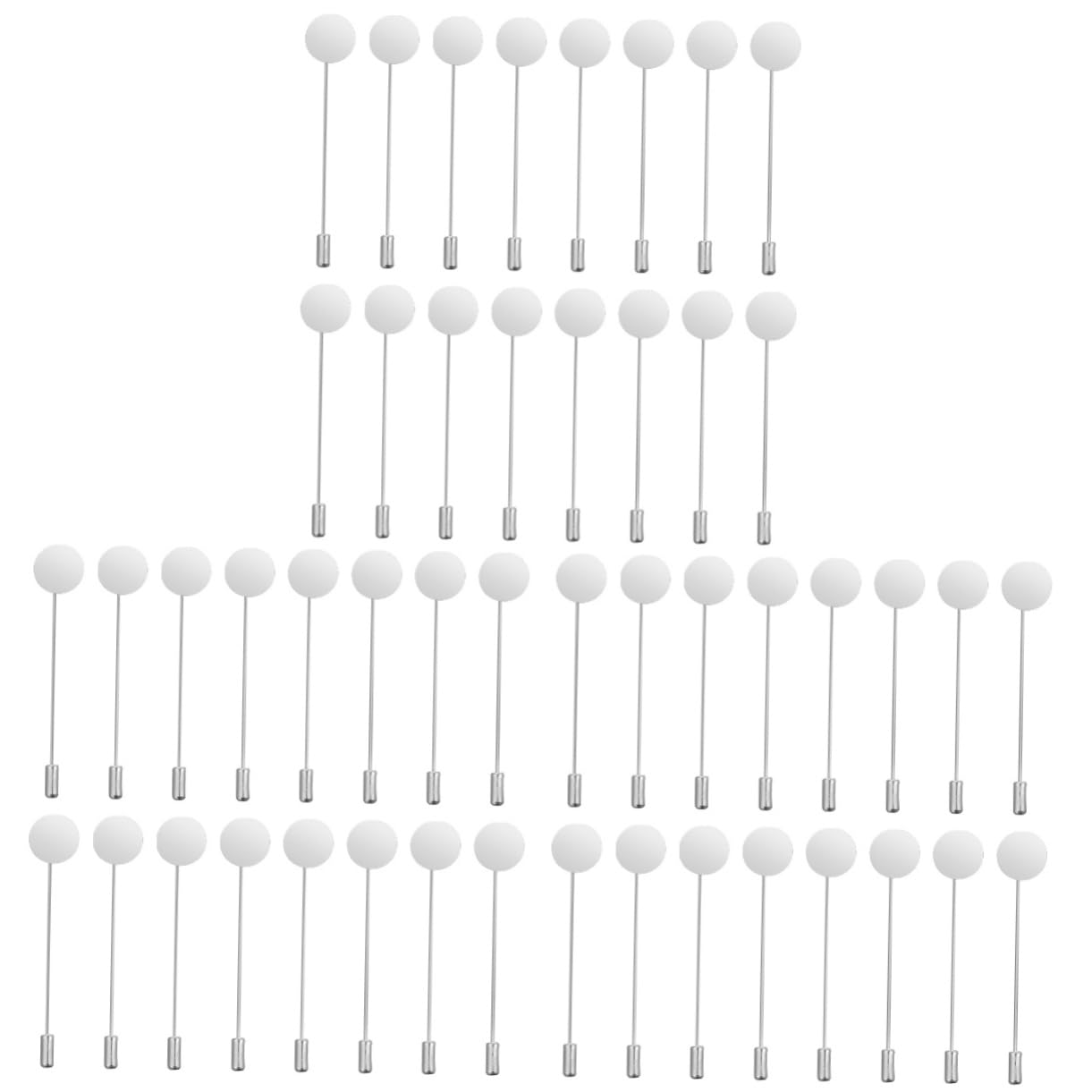 TEHAUX 150piezas Alfileres De Seguridad Redondos Para Broches Accesorios De Joyería Trayectoria De Palabras Plata