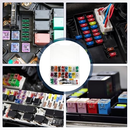 Kit de fusibles para automóvil Alipis, 1 set con probador de fusibles y extractor, estuche de almacenamiento para organización fácil, para automóviles, RV y uso automotriz miniatura 7