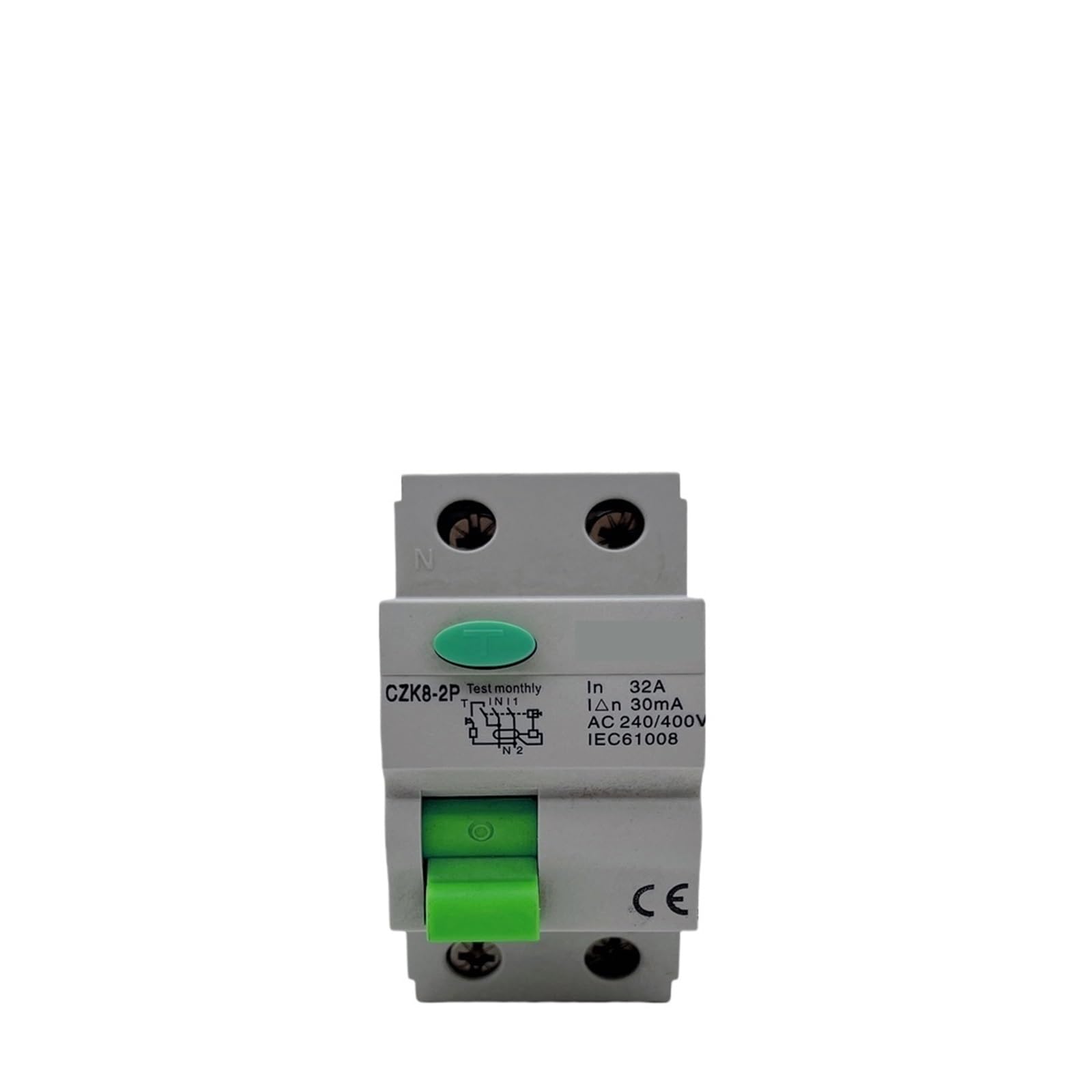Disjoncteur électromagnétique à courant résiduel, Type 2P 4P 10/30/100/300, 1 pièce, disjoncteur différentiel, interrupteur de sécurité(2P16A100MA,AC Class EC Type)