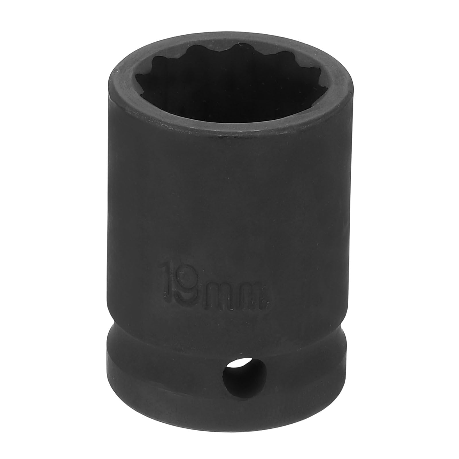 HARFINGTON 12-Point Impact Socket 1/2 Inch Drive 19mm Metric Cr-V Shallow Impact Socket Nut Driver Wrench for Auto Repair